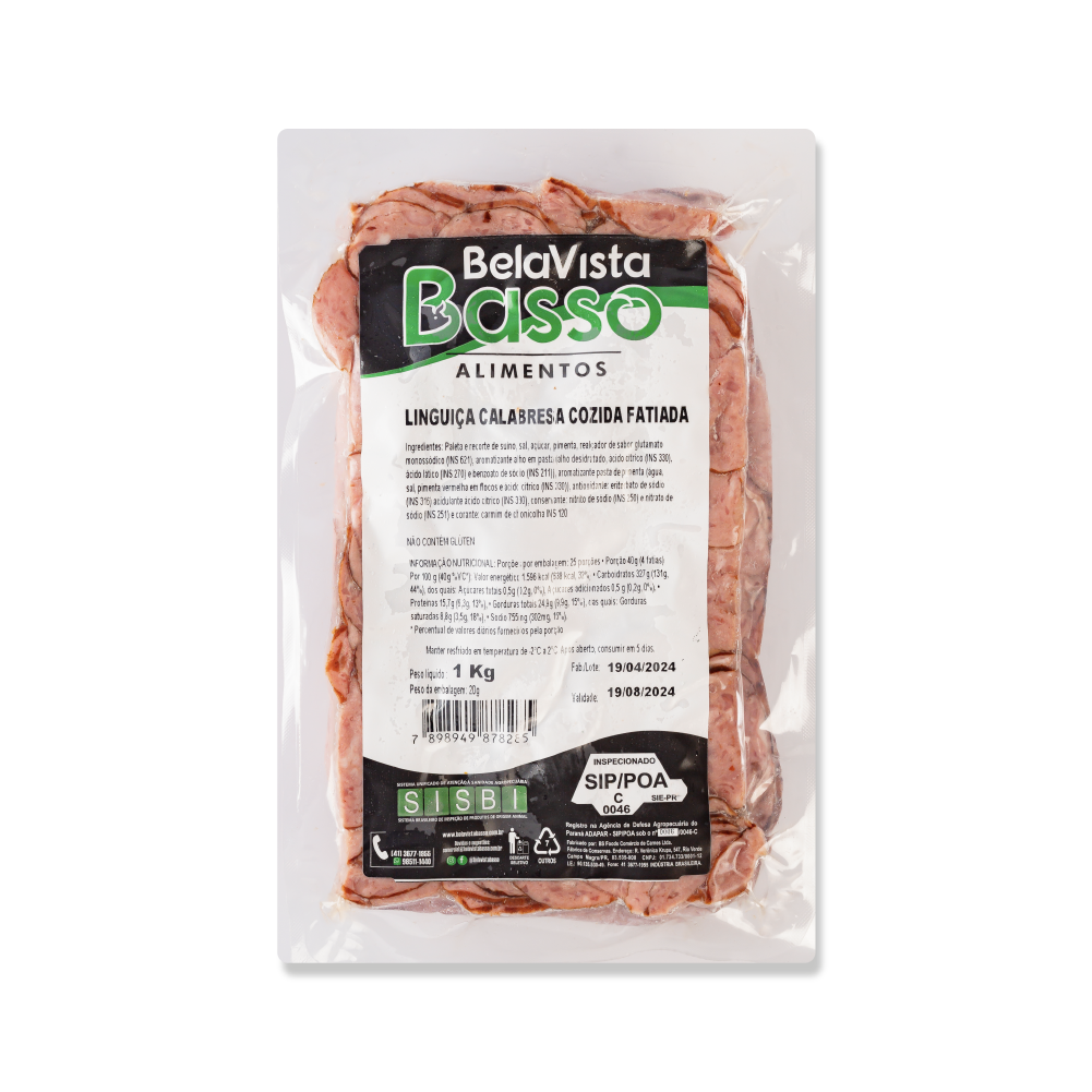 Linguiça Calabresa Fatiada